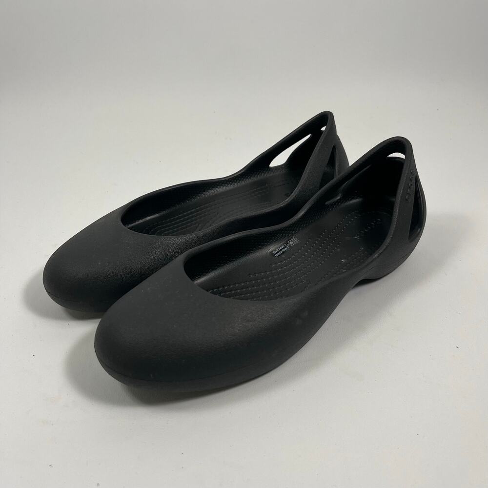 Crocs Kadee Ballet Flats Black Womens 9 Casual Comfort Classic
